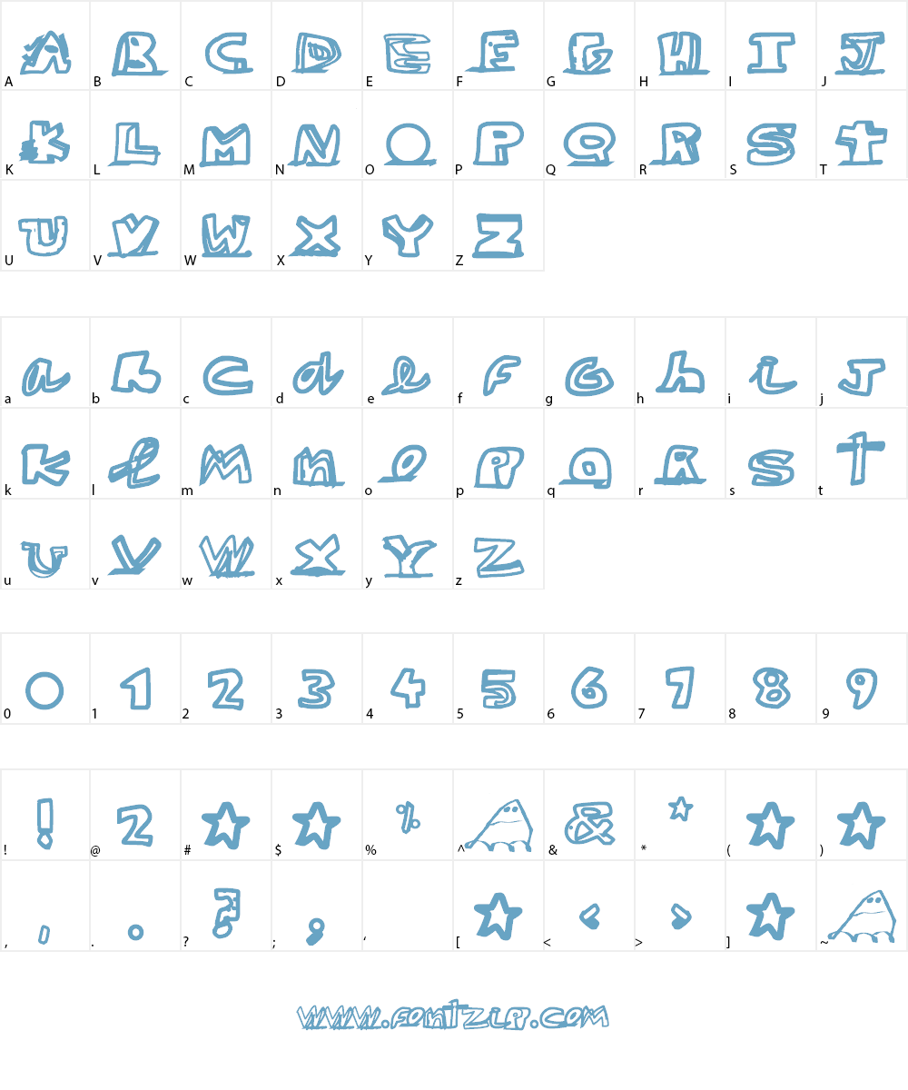 paintblack Font Character
